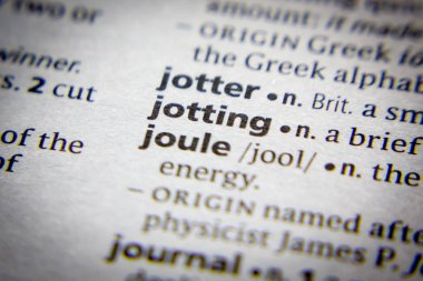 Sözlükte Jotting sözcüğü veya tümceciği.