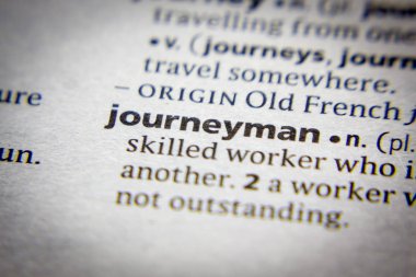 Sözlükteki sözcük veya tümcecik Journeyman.