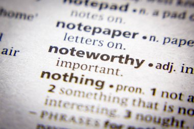 Sözlükte Kayda Değer Sözcük veya tümcecik.