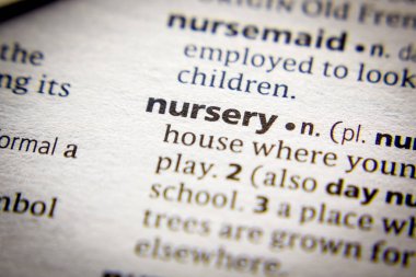 Sözlükte Sözcük veya tümcecik Kreş.