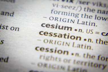 Sözlükte Sözcük veya tümcecik Sezyum.