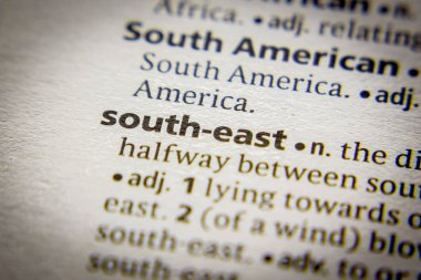 Sözlükte sözcük veya tümcecik Güney-doğu.