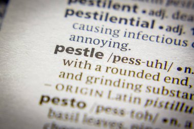 Sözlükte kelime veya ifade Pestle.