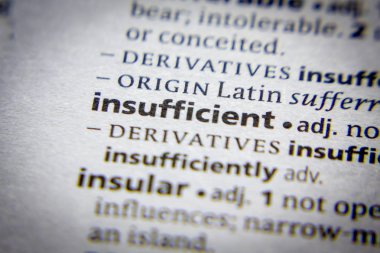 Sözlükte Yetersiz Sözcük veya tümcecik.