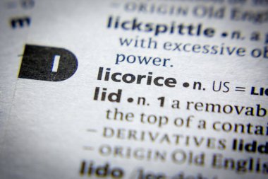 Sözlükte Kelime veya ifade Meyan kökü.