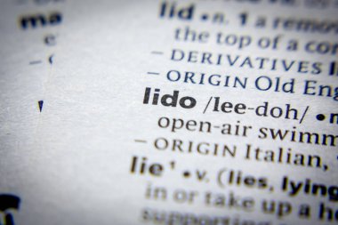 Sözlükte lido sözcüğü veya tümceciği.