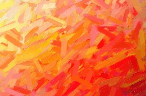 Abstract illustratie van oranje Olieverf met grote penseel achtergrond — Stockfoto