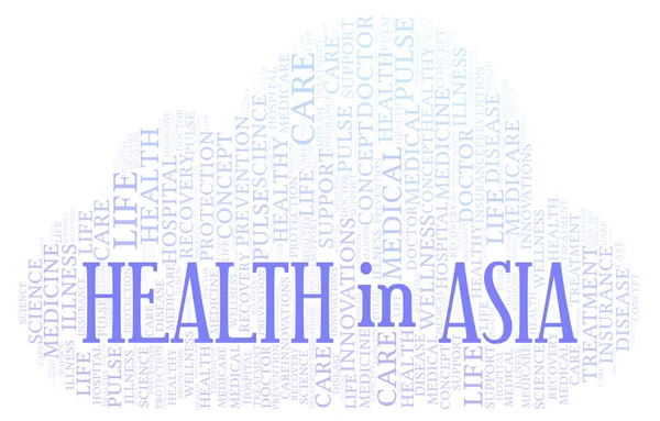 Health In Asia word cloud. — Stock Photo, Image