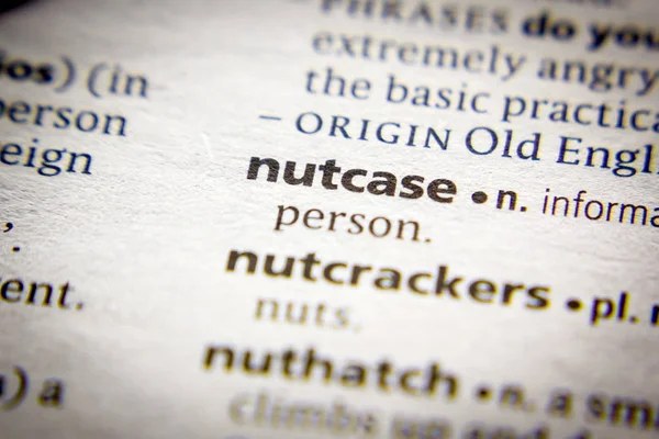 Słowo lub wyrażenie nutcase w słowniku. — Zdjęcie stockowe