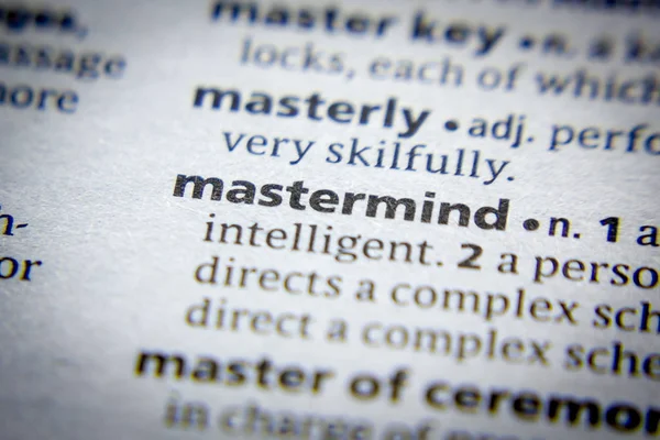 Palavra ou frase Mastermind em um dicionário . — Fotografia de Stock