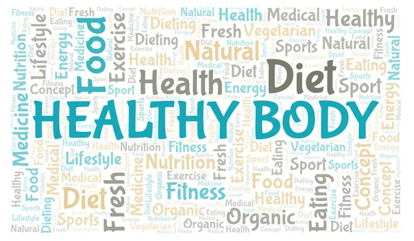 Healthy Body word cloud. — Fotografie, imagine de stoc