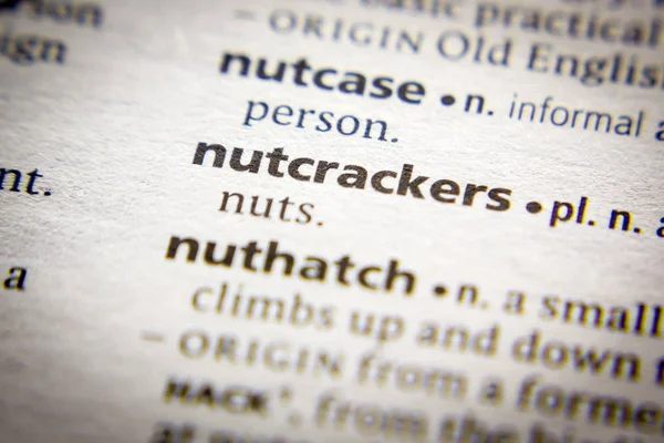 Слова або фрази Nutcrackers в словнику. — стокове фото
