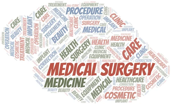 Medische chirurgie Word Cloud vector gemaakt met alleen tekst. — Stockvector