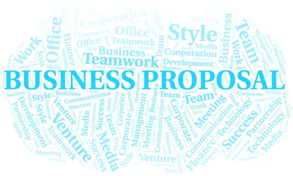 Business Proposal nuage de mots. Collage réalisé uniquement avec du texte . — Image vectorielle