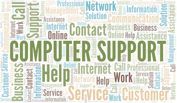Computer Support word cloud vector made with text only. — Stock Vector