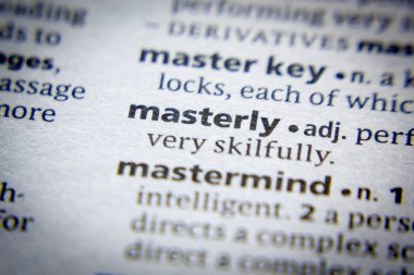 Sözlükte Ustalıkla Sözcük veya tümcecik.