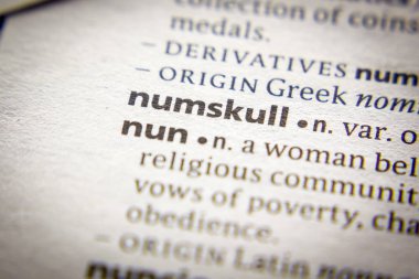 Sözlükte Sözcük veya tümcecik Numskull.