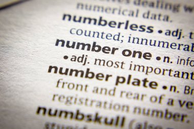 Sözlükte bir numaralı sözcük veya tümcecik.