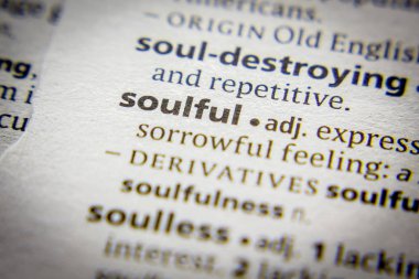 Sözlükte Word veya ifade Soulful.
