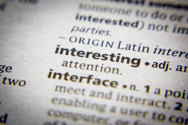 Sözlükte İlginç sözcük veya tümcecik.