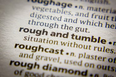 Word veya tümcecik Kaba ve bir sözlükte takla.