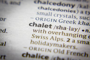 Sözlükte kelime veya ifade Chalet.