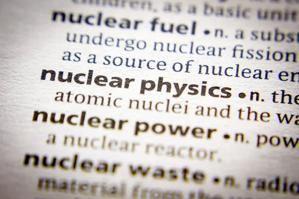 Word or phrase Nuclear physics in a dictionary.