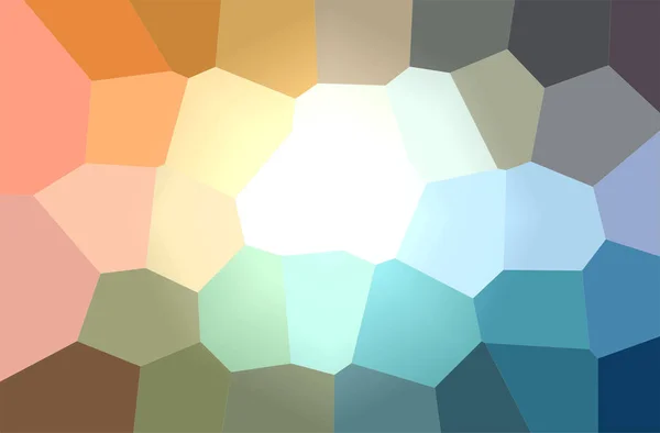 Abstracte illustratie van blauwe, oranje Giant Hexagon achtergrond — Stockfoto