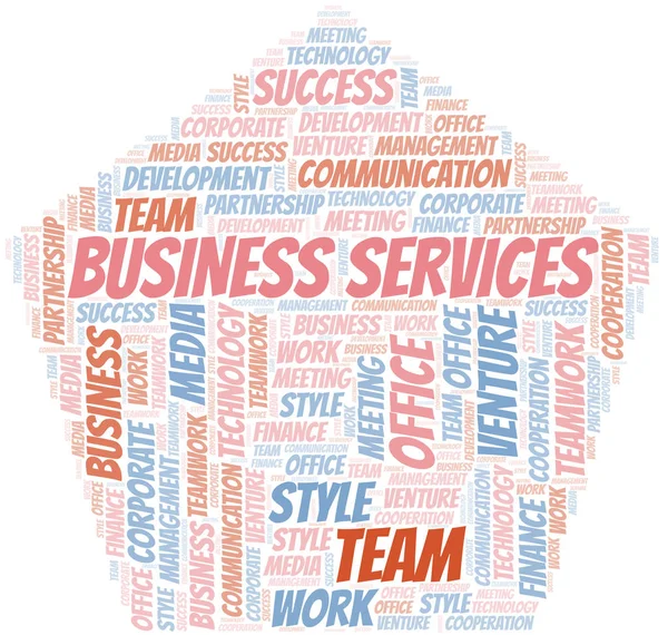 Business Services word cloud. Collage hecho solo con texto . — Archivo Imágenes Vectoriales