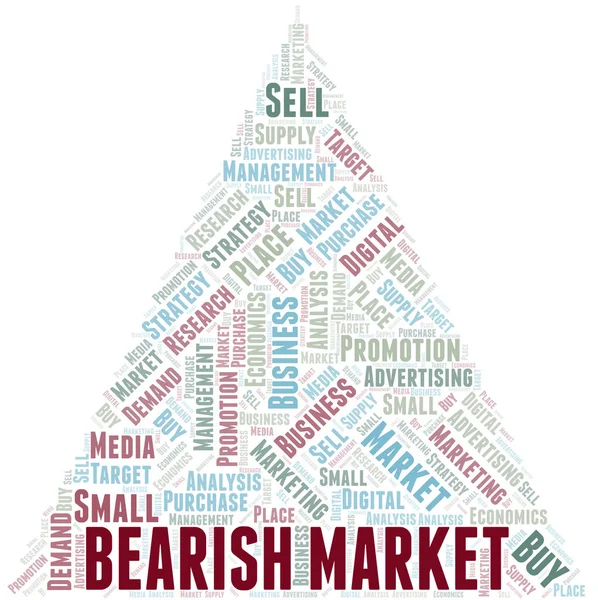 Bearish Market nuage de mots. Vecteur réalisé uniquement avec du texte . — Image vectorielle