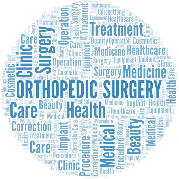 Cirugía ortopédica palabra nube vector hecho con texto solamente . — Vector de stock