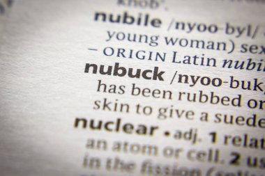 Sözlükte Nubuck sözcüğü veya tümceciği.