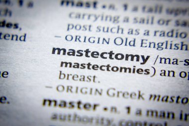 Sözlükte kelime veya ifade Mastektomi.