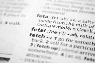 Sözlükteki sözcük veya tümcecik Fetal.