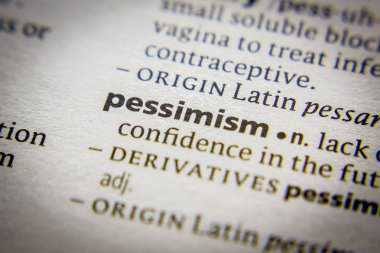 Sözlükte kelime veya ifade Kötümserlik.