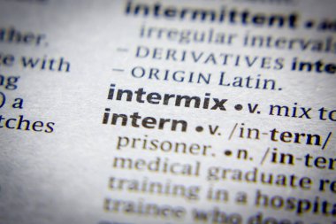 Sözlükte Kelime veya ifade Intermix.