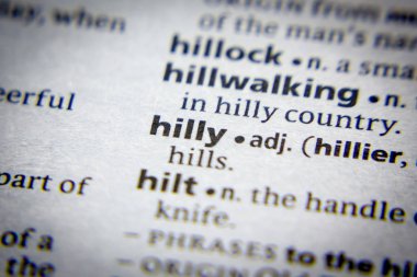 Sözlükte Hilly sözcüğü veya tümceciği.