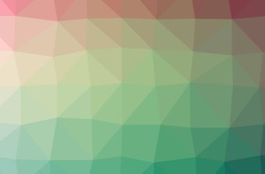 İllüstrasyon soyut yeşil, pembe, kırmızı yatay düşük Poli arka plan. Güzel çokgen tasarım deseni. 