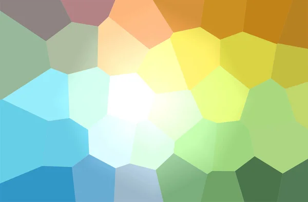 Abstracte illustratie van groene, oranje reus zeshoek achtergrond — Stockfoto