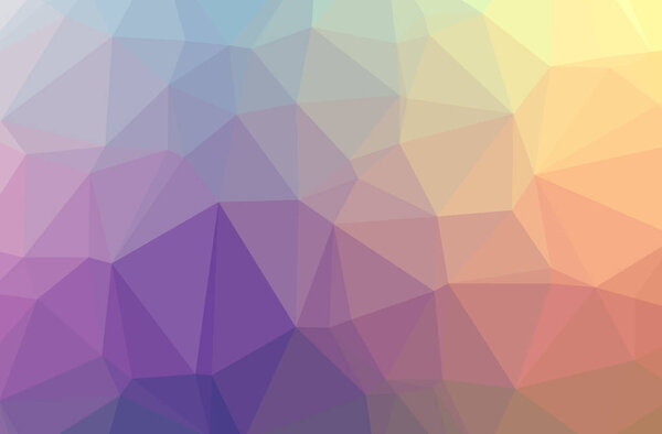 Illustration of abstract Purple, Yellow horizontal low poly background. Beautiful polygon design pattern. 
