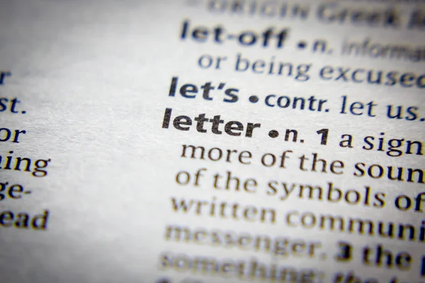 Palabra o frase Carta en un diccionario . —  Fotos de Stock