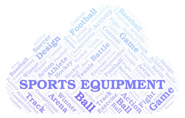 Sport utrustning word cloud. — Stockfoto