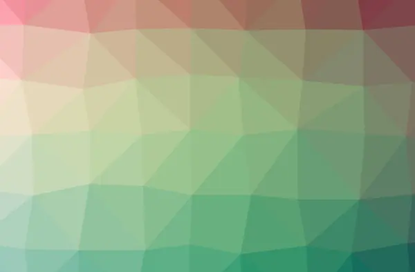 Illustration von abstrakten grünen, rosa, roten horizontalen Low-Poly-Hintergrund. schönes Polygon-Muster. — Stockfoto