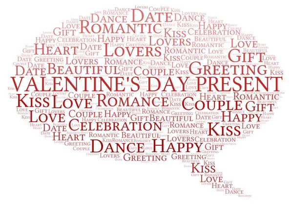 Día de San Valentín Presente palabra nube . — Foto de Stock