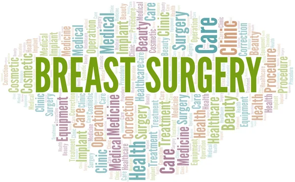 Breast Surgery word cloud vector made with text only. — Stock Vector