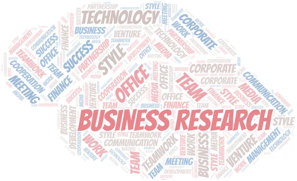 Business Research słowo chmura. Collage wykonany tylko z tekstem. — Wektor stockowy