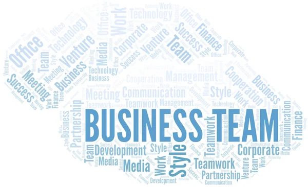 Business team Word Cloud. Collage gemaakt met alleen tekst. — Stockvector