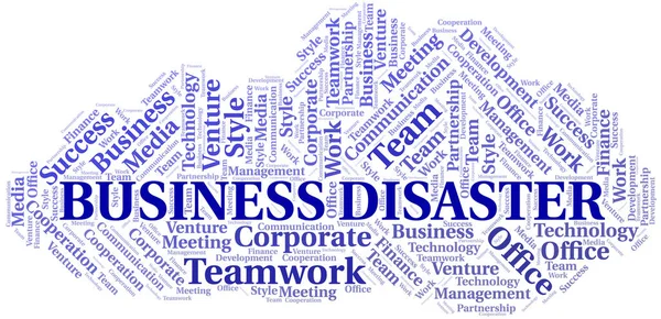 Business Disaster Word Cloud. Collage gemaakt met alleen tekst. — Stockvector