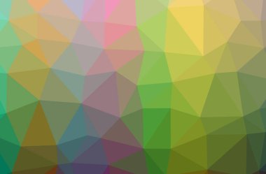 Soyut yeşil, sarı yatay düşük Poli arka plan resmi. Güzel çokgen tasarım deseni. 