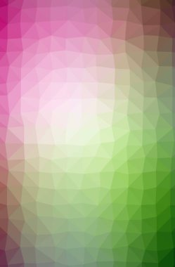 İllüstrasyon soyut yeşil, pembe, kırmızı, sarı dikey düşük Poli arka plan. Güzel çokgen tasarım deseni. 